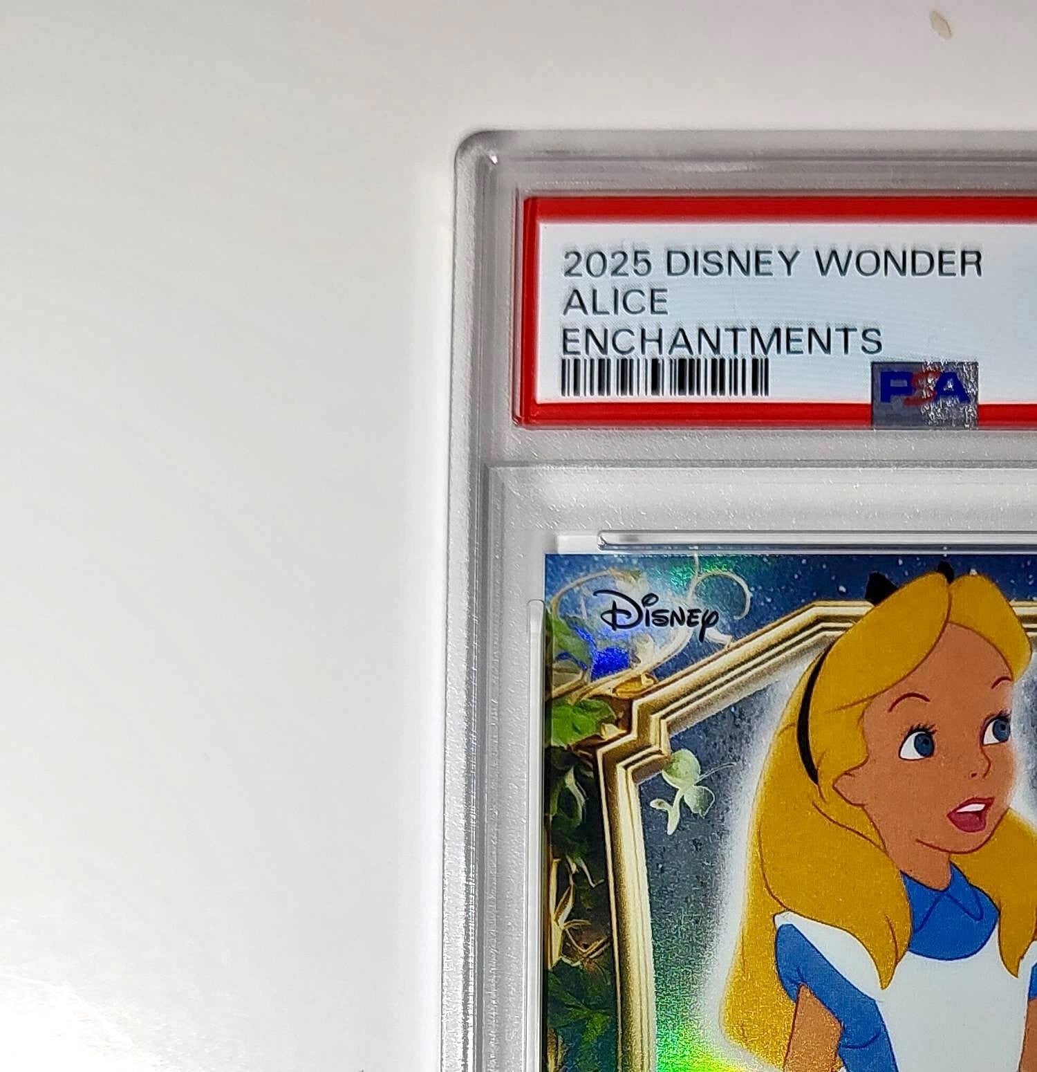 Alice 2025 Topps Enchantments Disney Wonder #E-2 Card Alice in Wonderland PSA 8
