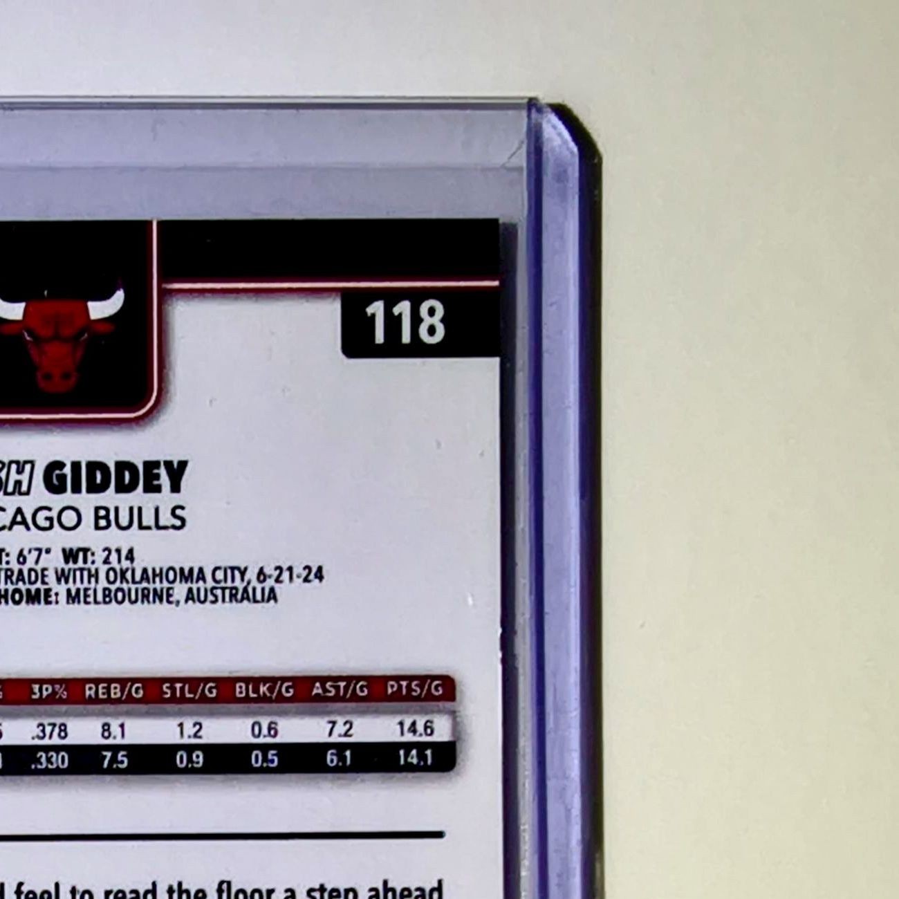 Josh Giddey 2025-26 NBA Topps Chrome Update X-Fractor #118 Card Chicago Bulls