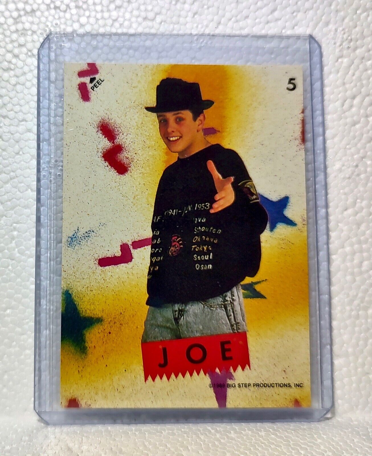 Joe 1989 New Kids on the Block #5 Sticker Trading Card