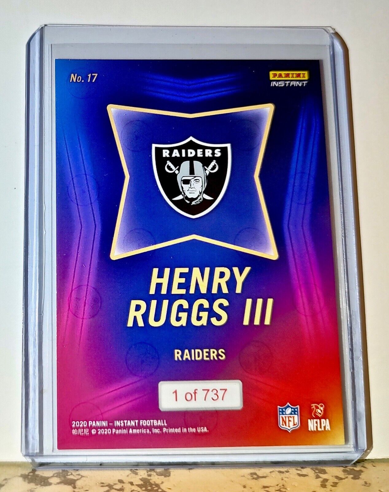 Henry Ruggs III 2020 NFL Draft Night NFL #17 Football Card Raiders 1 of 737