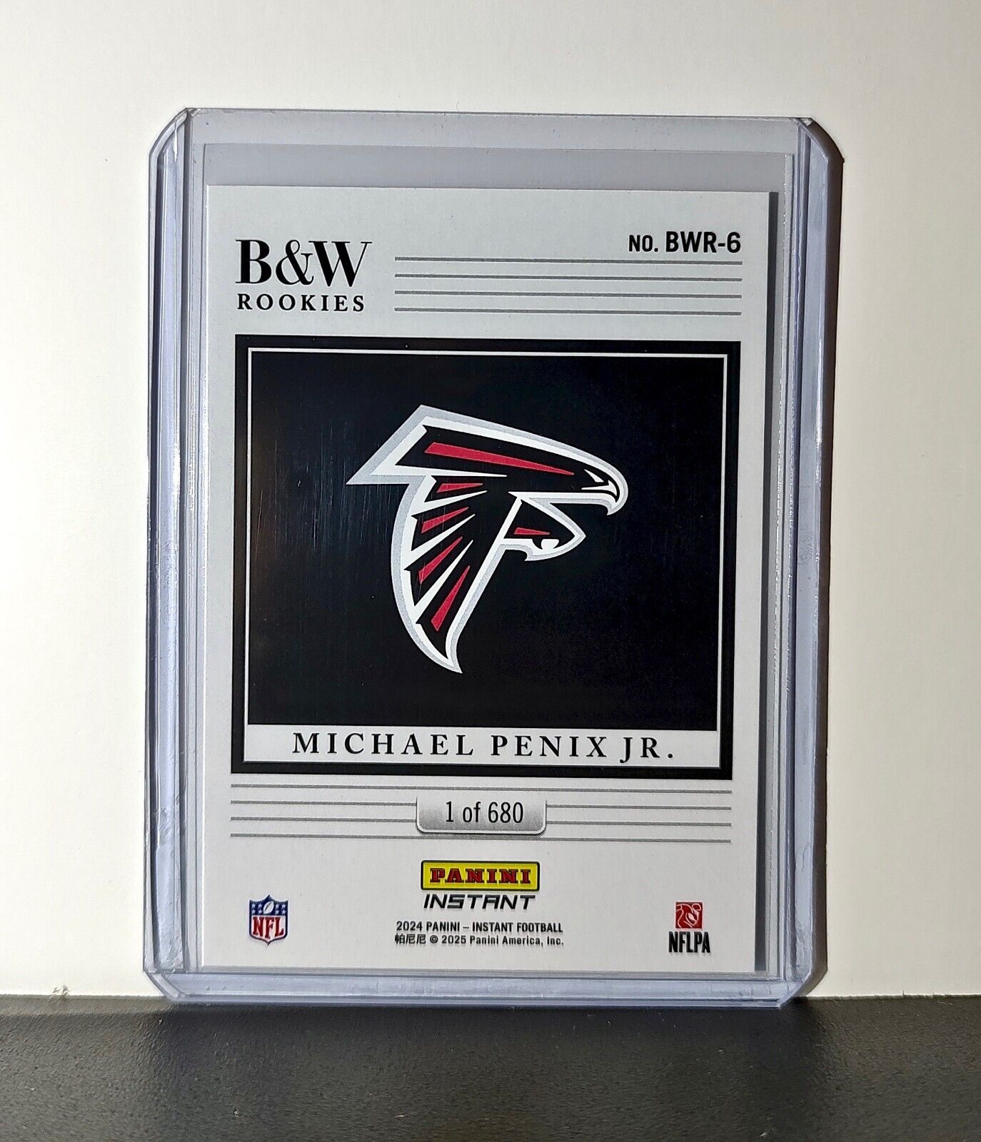 Michael Penix Jr Rookie 2024 Panini NFL 6 Black & White Rookies Falcons 1 of 680