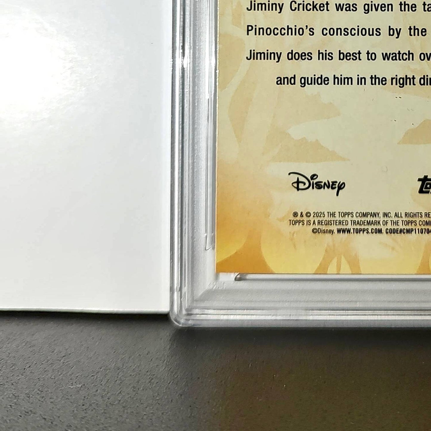 Jiminy Cricket 2025 Topps Disney #FF-2 Furry Friends Card Pinocchio PSA 9