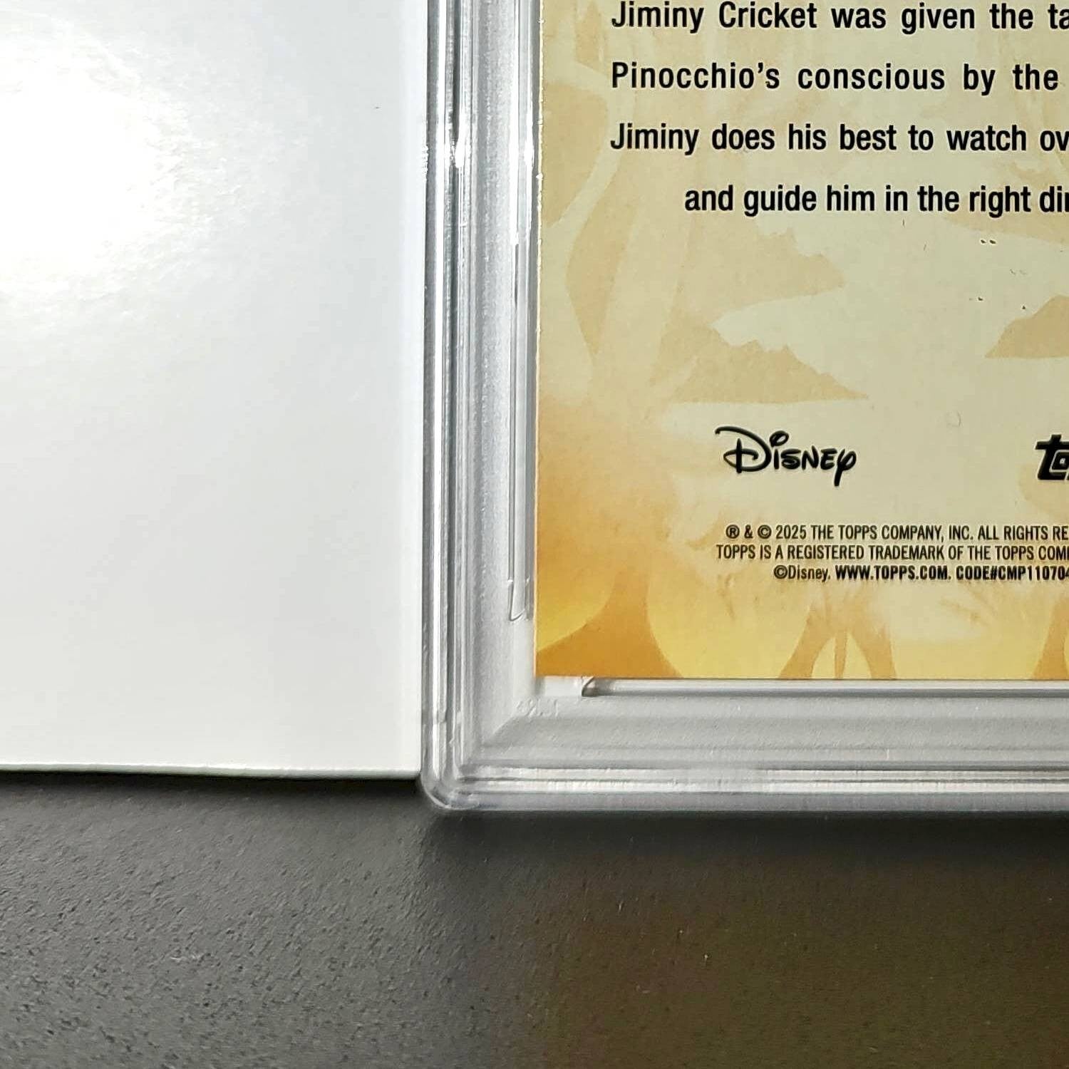 Jiminy Cricket 2025 Topps Disney #FF-2 Furry Friends Card Pinocchio PSA 9
