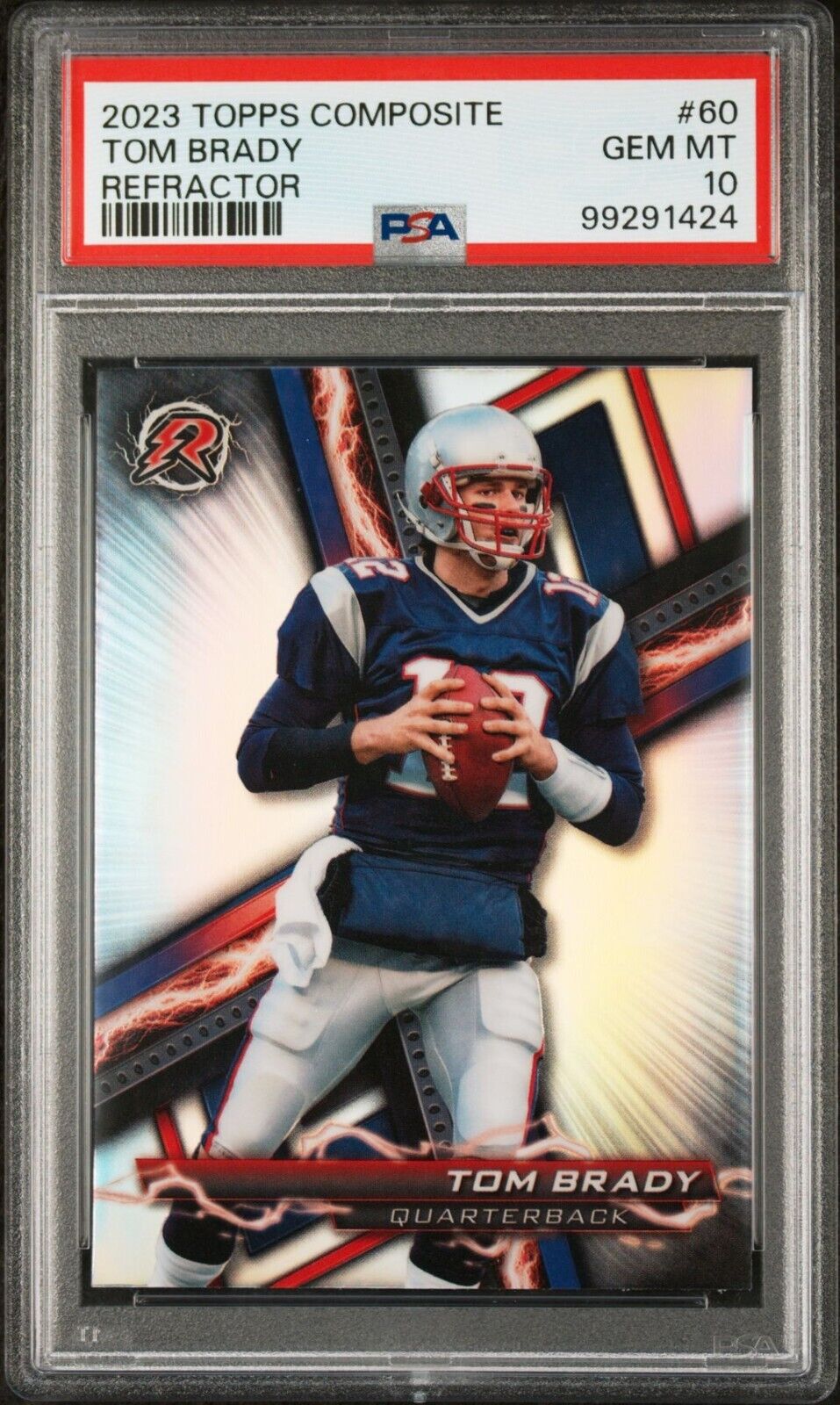 Tom Brady 2023 Topps Resurgence Refractor NFL #60 Football Card PSA 10 Gem Mint