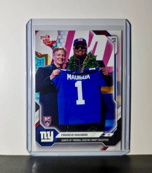 Francis Mauigoa Rookie 2026 Topps Now Draft Night #FMAU Card New York Giants