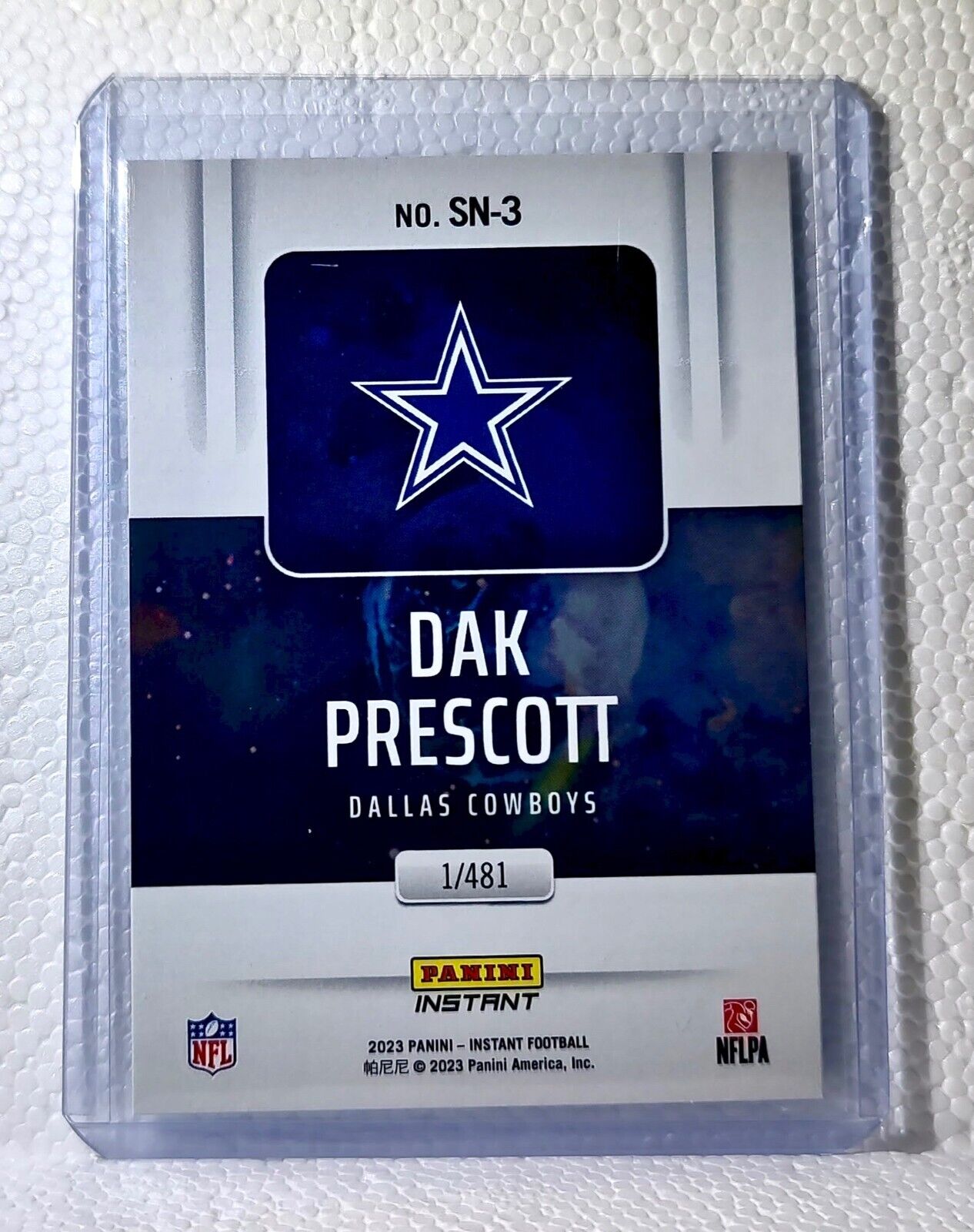 Dak Prescott 2023 Panini NFL #3 Supernova Football Card Dallas Cowboys 1/481