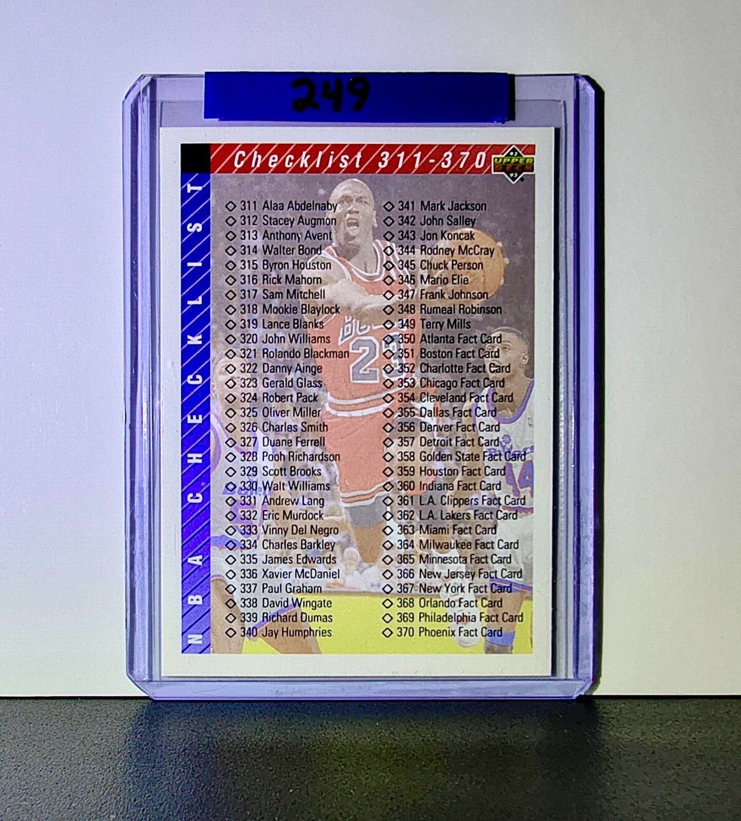 Michael Jordan 1992-93 Upper Deck Checklist #419 Basketball Card Chicago Bulls