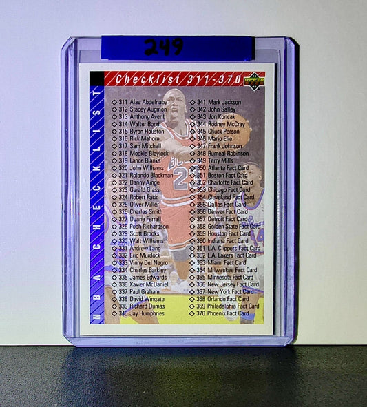 Michael Jordan 1992-93 Upper Deck Checklist #419 Basketball Card Chicago Bulls