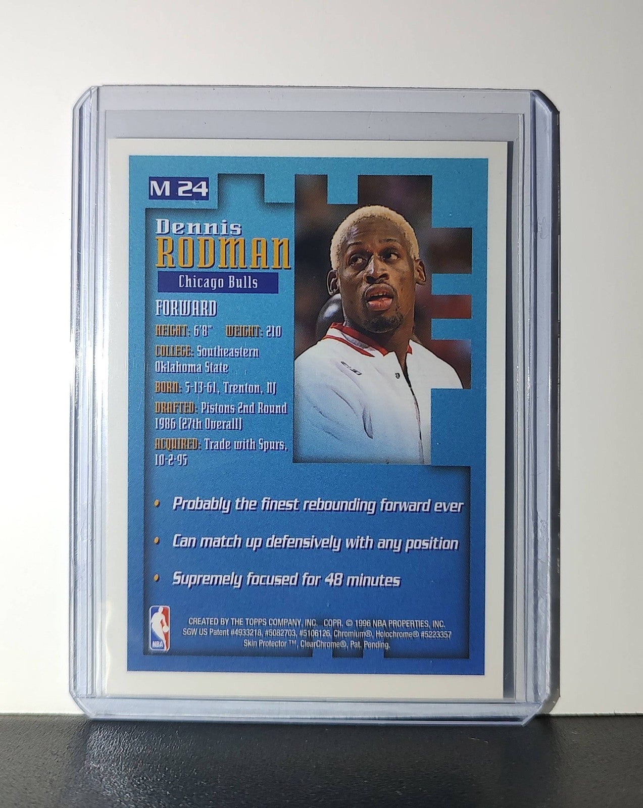 Dennis Rodman 1995-96 Topps Finest NBA #M24 Mysterly Bulls