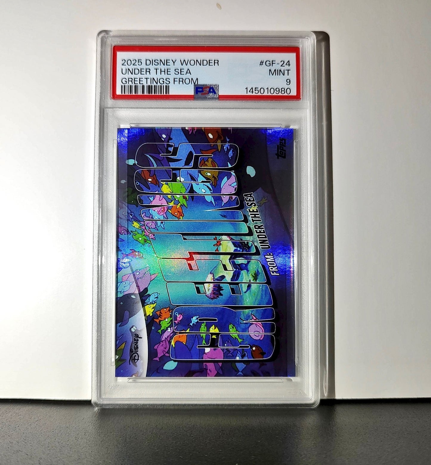 Under the Sea 2025 Topps Disney #GF-24 Greetings From The Little Mermaid PSA 9
