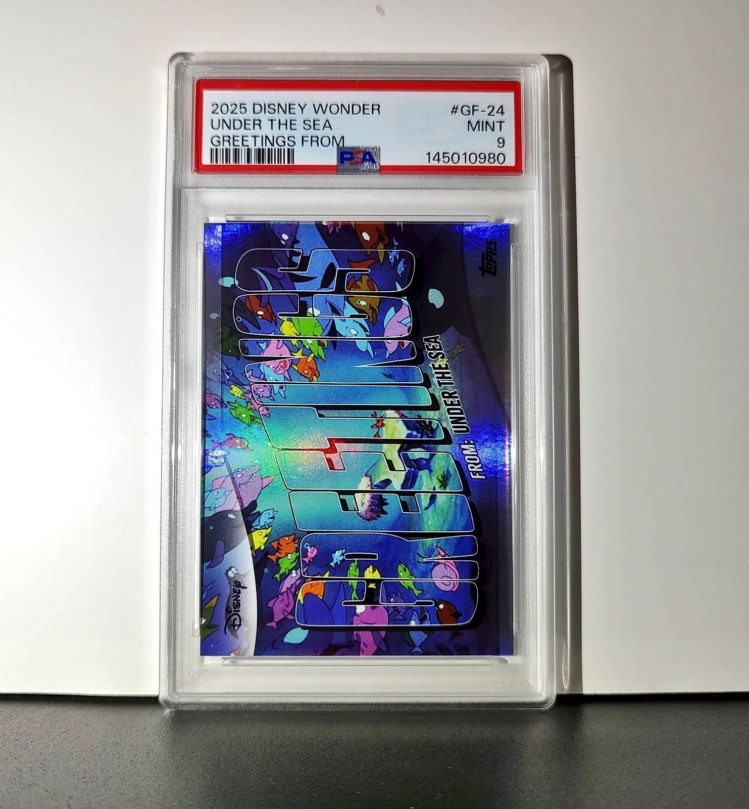 Under the Sea 2025 Topps Disney #GF-24 Greetings From The Little Mermaid PSA 9
