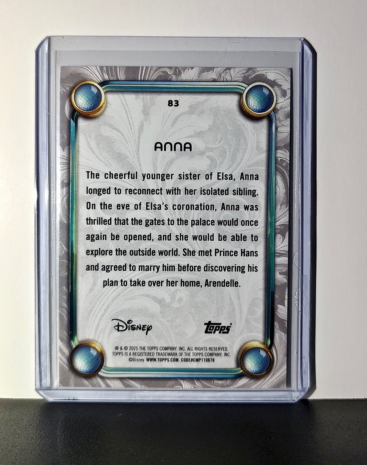 Anna 2025 Topps Disney Wonder #83 Card Frozen