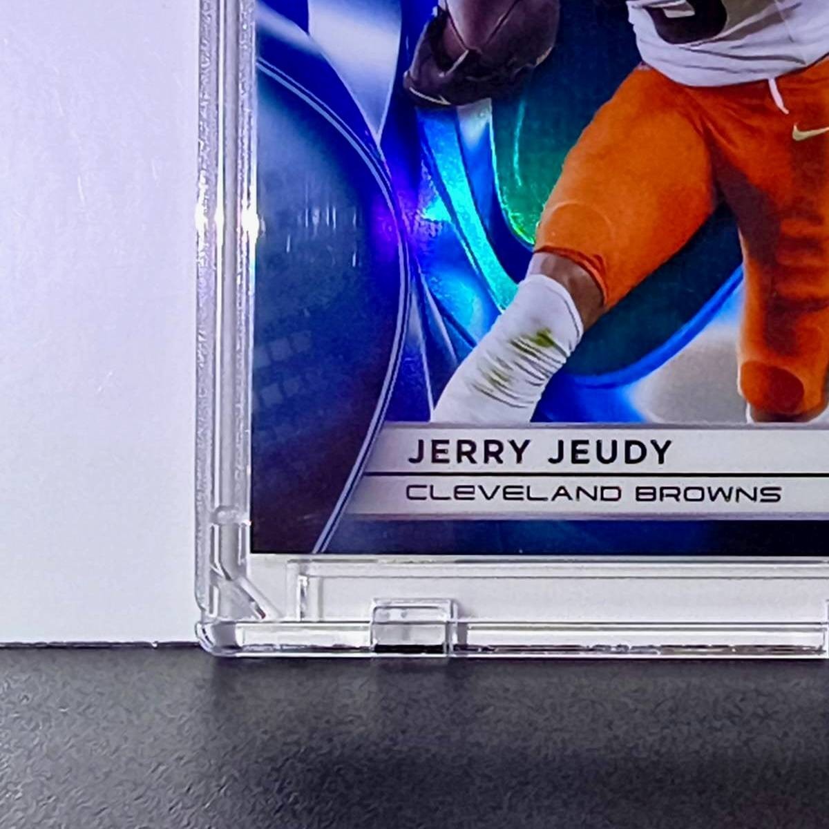Jerry Jeudy 2025 NFL Topps Chrome Black #27 Blue Refractor Card Browns 107/150