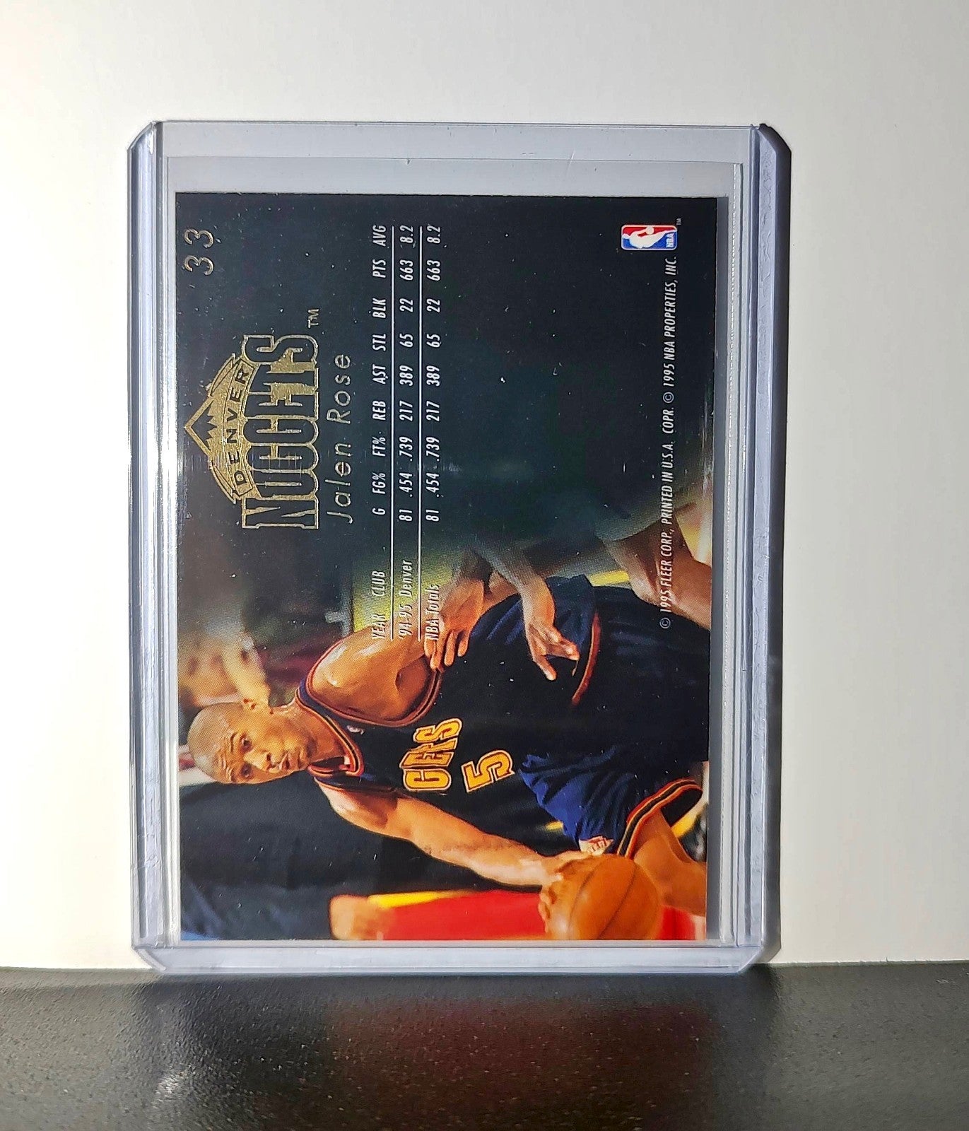 Jalen Rose 1995-96 Flair NBA #33 Card Denver Nuggets