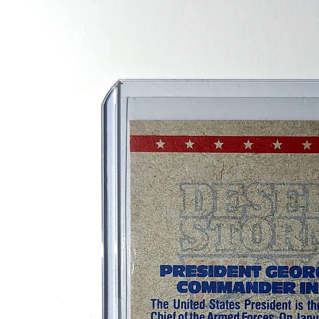 The Commander in Chief 1991 Topps Desert Storm #1 Card