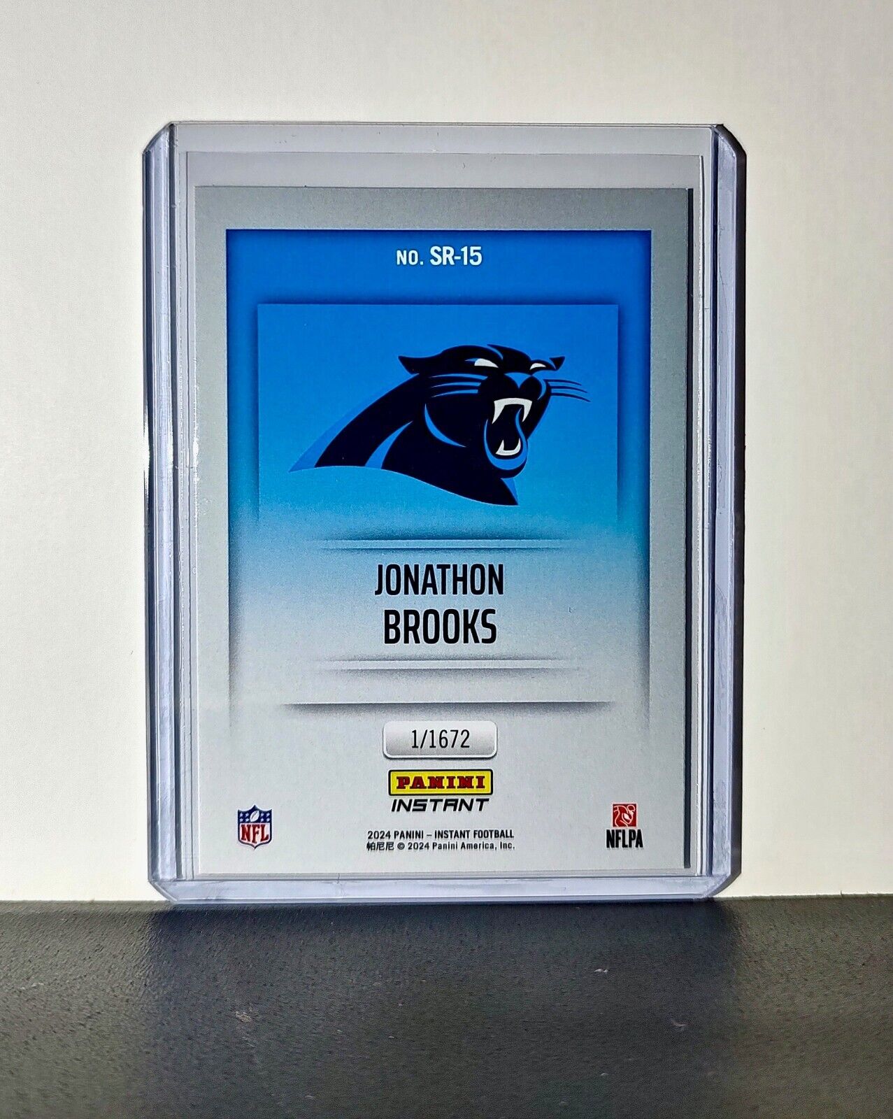 Jonathon Brooks 2024 Panini NFL Studio Rookies #15 Card Carolina Panthers 1/1672