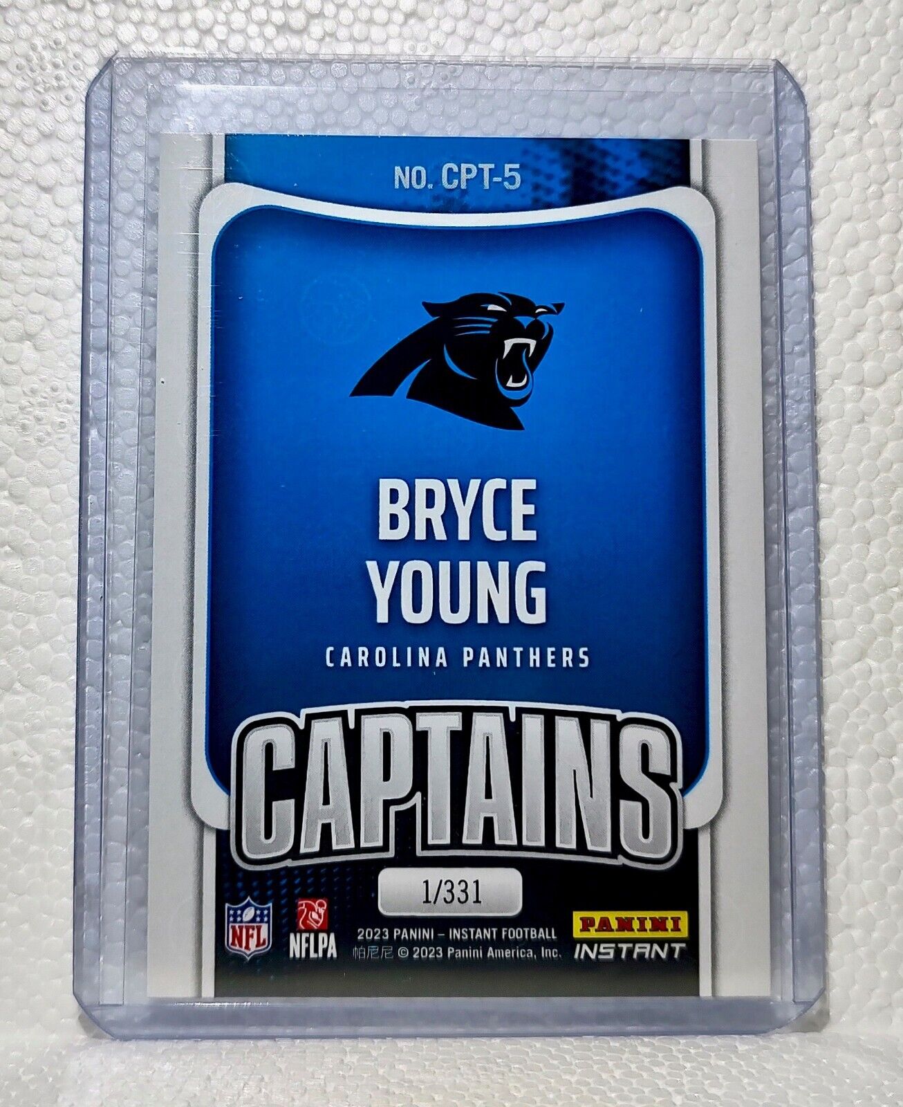 Bryce Young 2023 Panini NFL Captain #5 Football Card Carolina Panthers 1/331