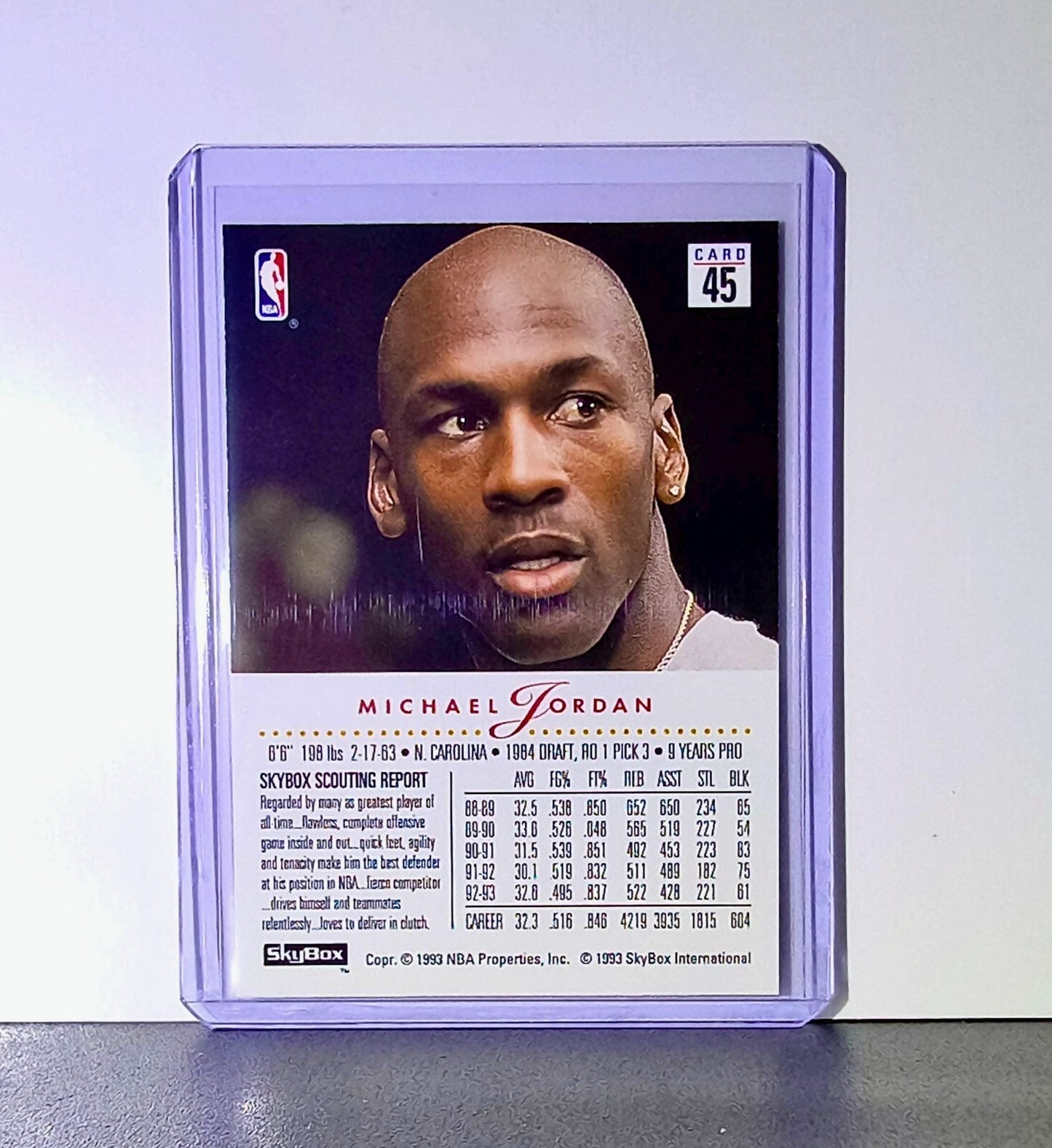 Michael Jordan 1993-94 Skybox #45 Basketball Card Chicago Bulls