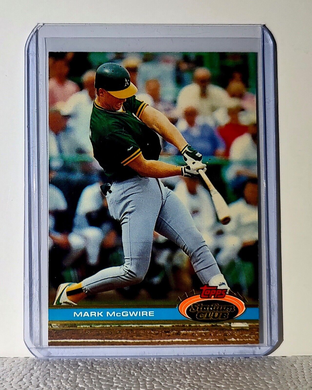 Mark McGwire 1991 Topps MLB #399 Stadium Club Baseball Card Oakland Athletics