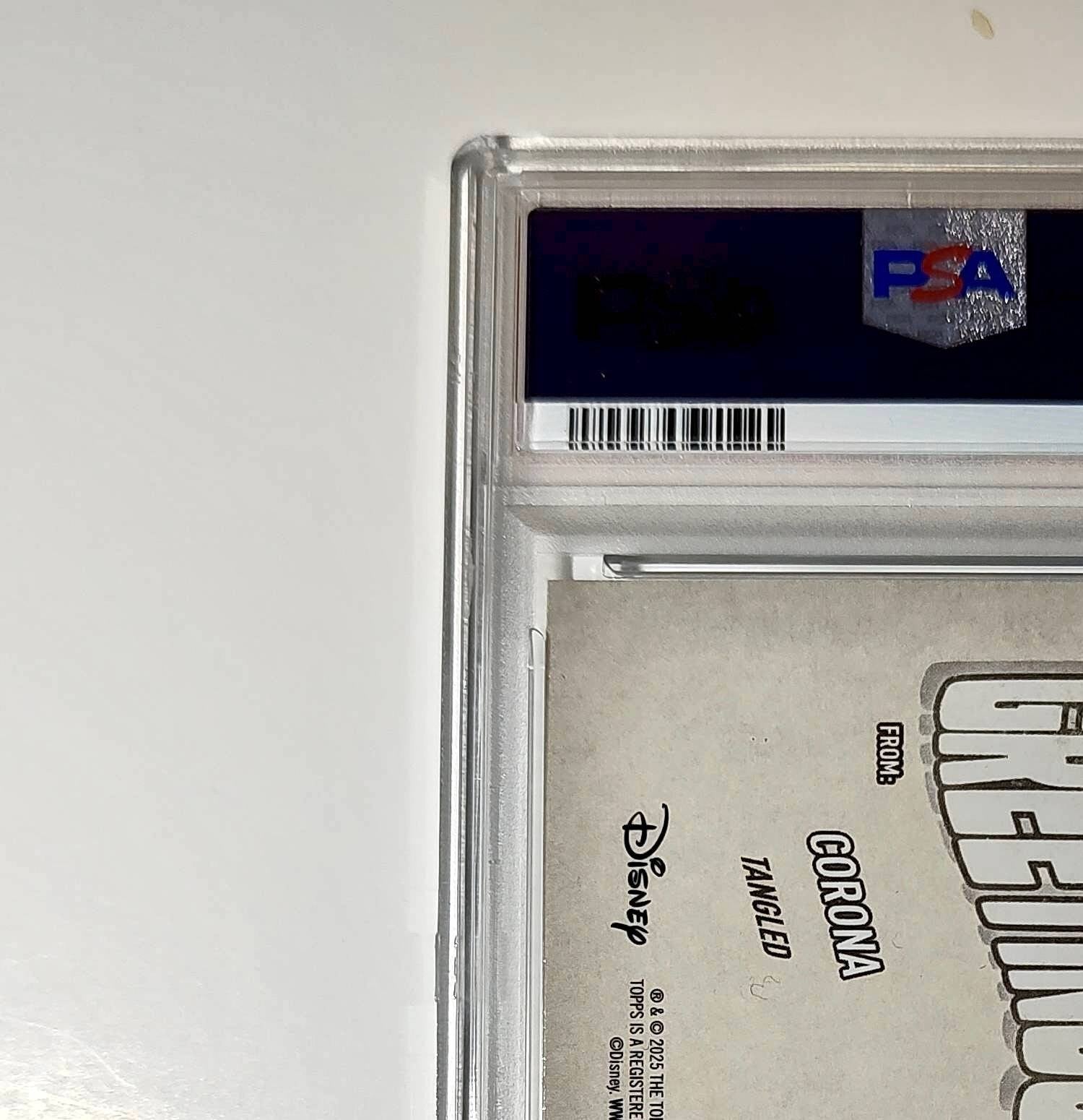 Corona 2025 Topps Disney Wonder #GF-6 Greetings From Card Tangled PSA 9