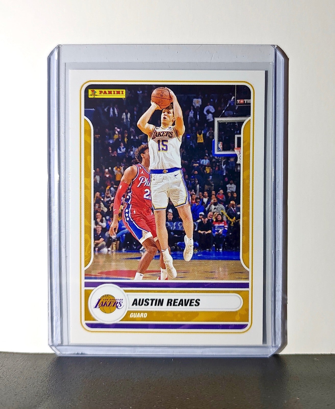 Austin Reaves 2023-24 Panini NBA #34 Sticker Card Los Angeles Lakers