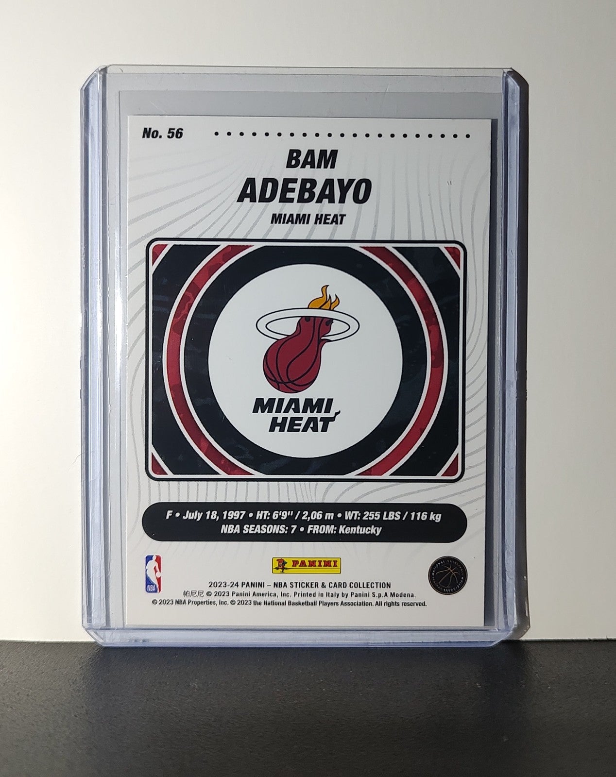 Bam Adebayo 2023-24 Panini NBA Sticker Foil Card #56 Miami Heat
