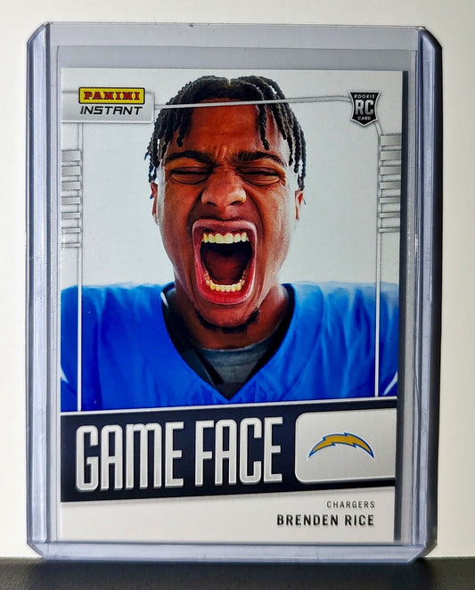 Brenden Rice 2024 Panini Game Face #36 NFL Rookie Card LA Chargers 1/331