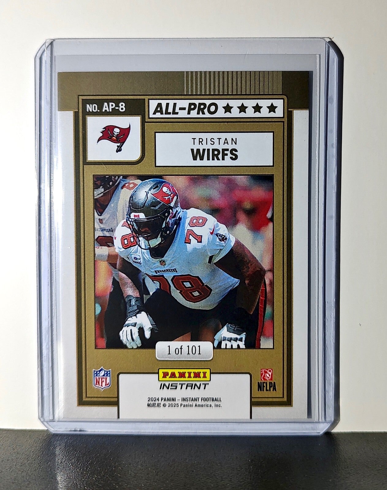 Tristan Wirfs 2024 All-Pro Panini NFL #8 Football Card Buccaneers 1 of 101