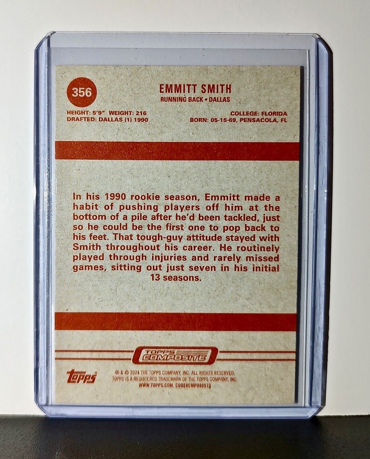 Emmitt Smith 2023 Topps Heritage NFL #356 Card Dallas Cowboys