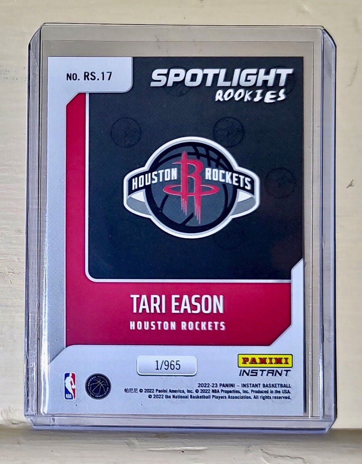 Tari Eason 2022-23 Panini NBA #17 Spotlight Rookies Card 1/965