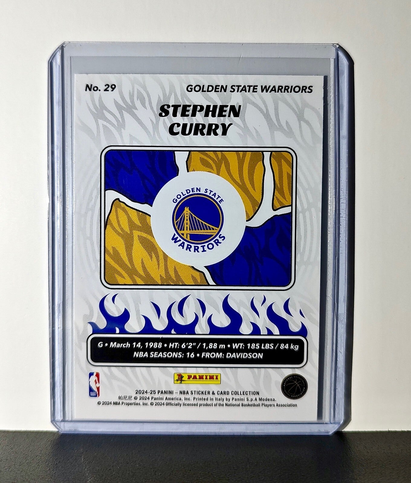Stephen Curry 2024-25 Panini NBA #29 Sticker Card Golden State Warriors