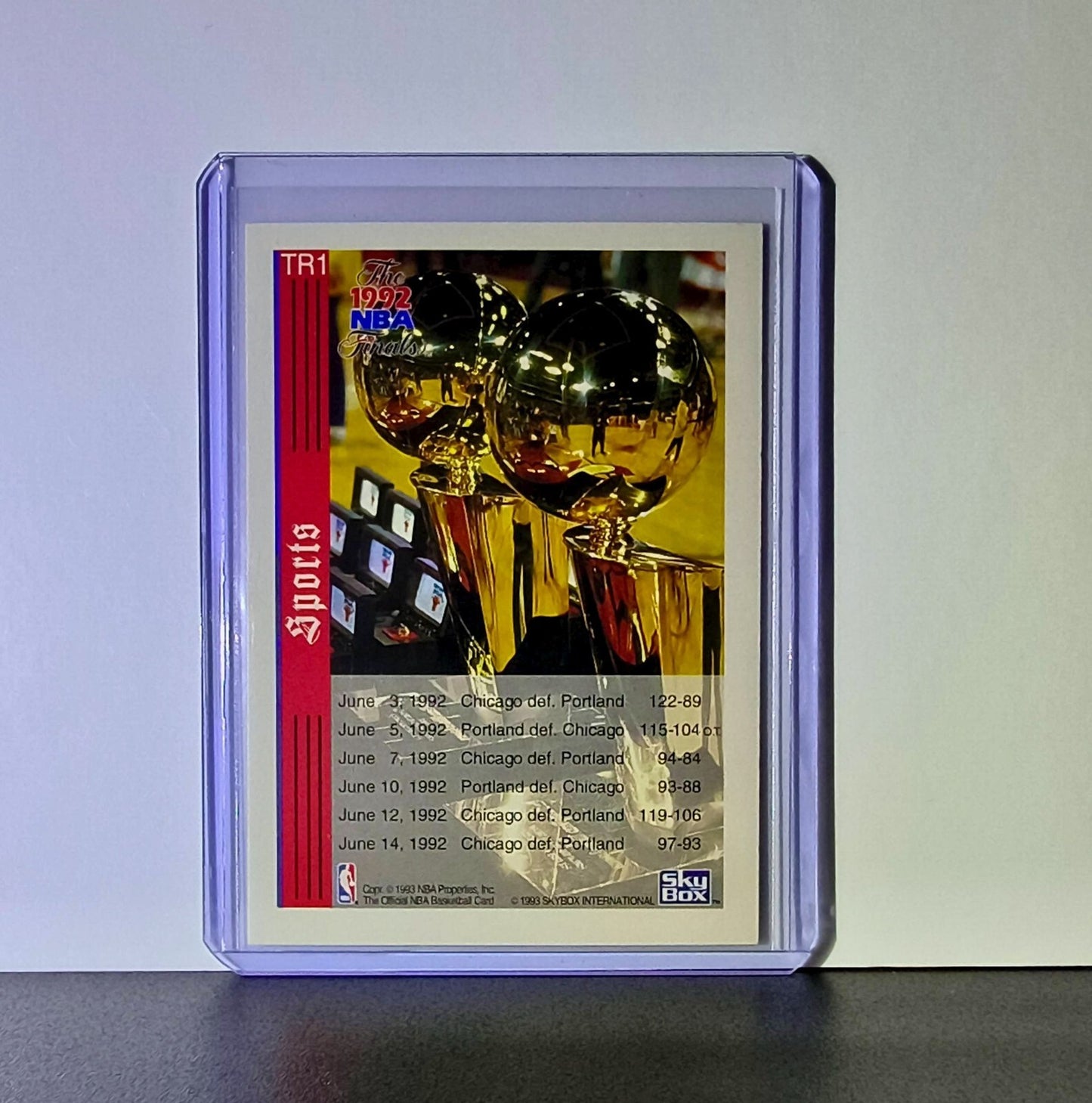 Michael Jordan 1992-93 NBA Hoops Tribune #TR1 Basketball Card Chicago Bulls
