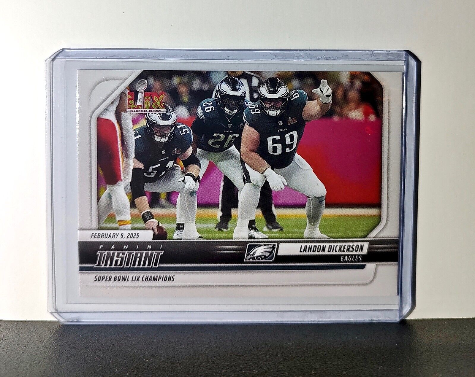 Landon Dickerson 2024 Panini Super Bowl LIX Champions NFL #10 Football Card