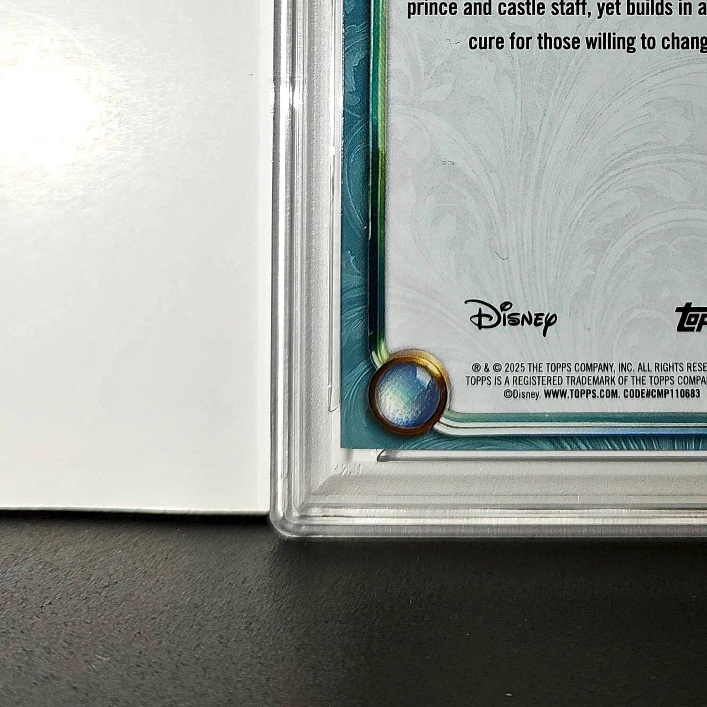 Enchantress 2025 Topps Disney #128 Diamond Card Beauty and the Beast PSA 6