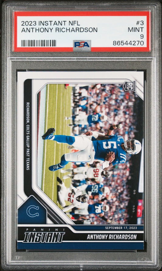 Anthony Richardson 2023 Panini NFL Rookie #3 Card 1 of 358 Colts PSA 9 Mint