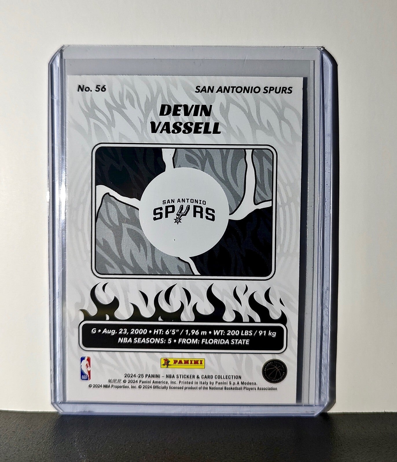 Devin Vassell 2024-25 Panini NBA #56 Sticker Card San Antonio Spurs