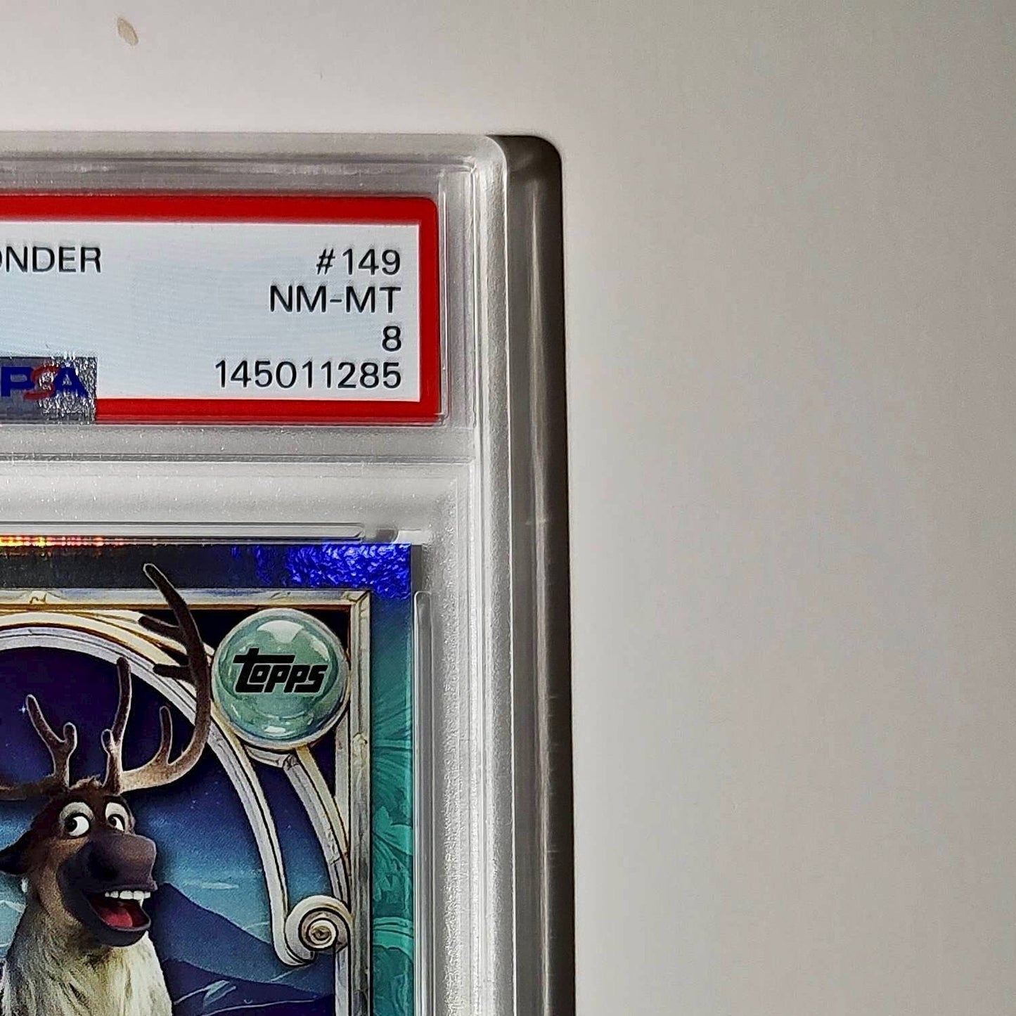 Sven 2025 Topps Disney Wonder #149 Diamond Card Frozen PSA 8