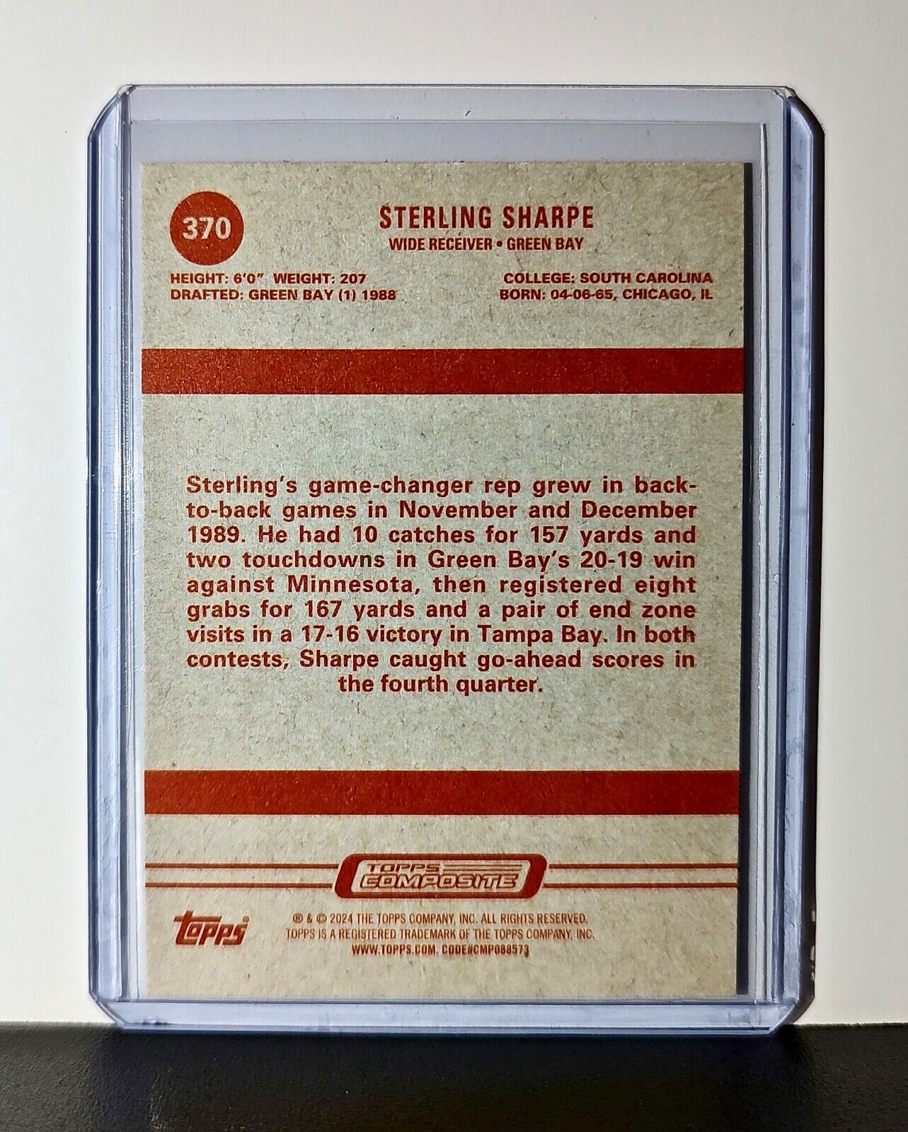 Sterling Sharpe 2023 Topps Heritage NFL #370 Card Green Bay Packers