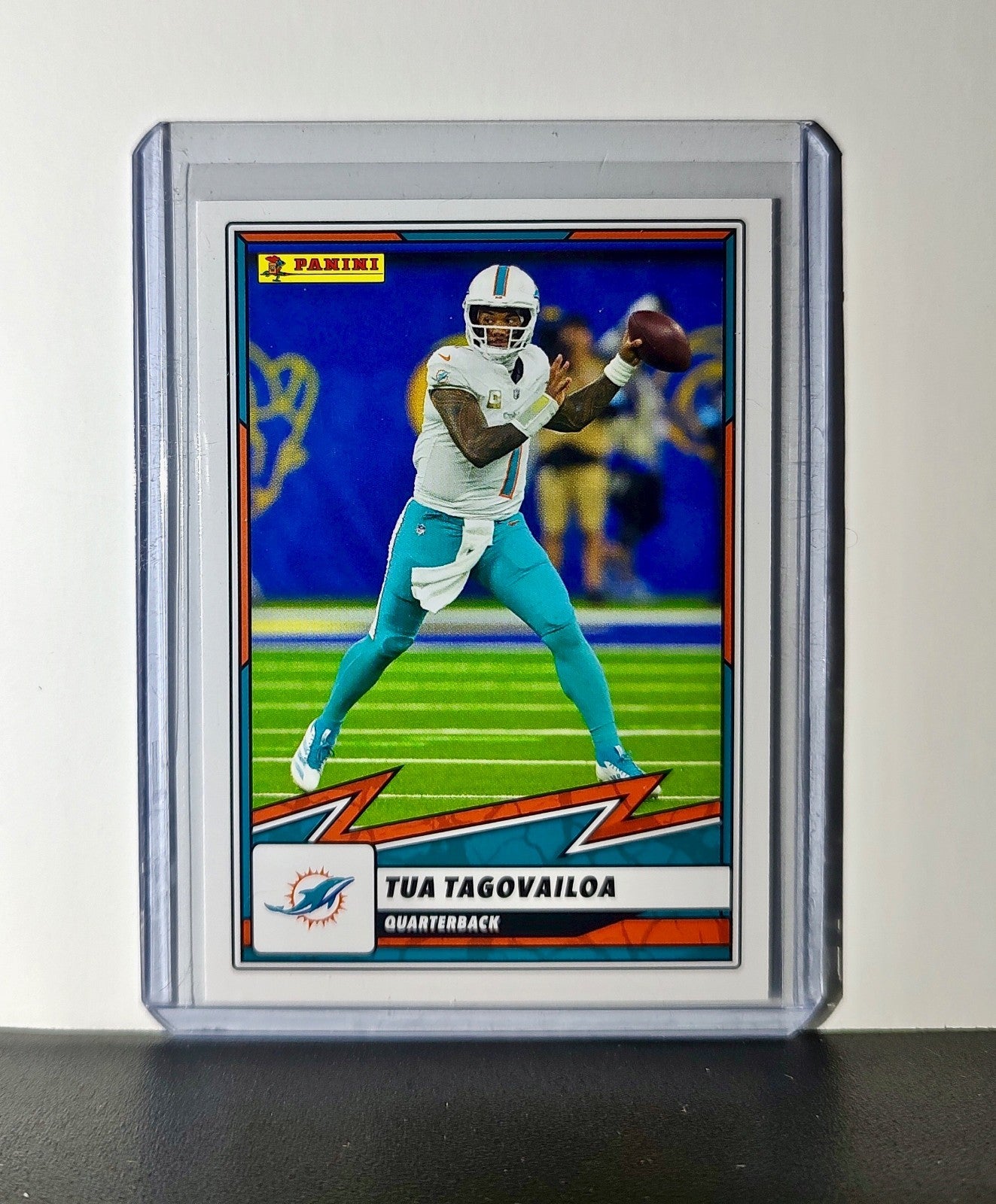 Tua Tagovailoa 2025 Panini NFL #2 Sticker Card Miami Dolphins