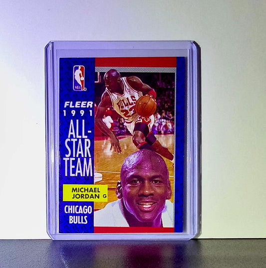 Michael Jordan 1991-92 Fleer All-Star Team #211 Basketball Card Chicago Bulls
