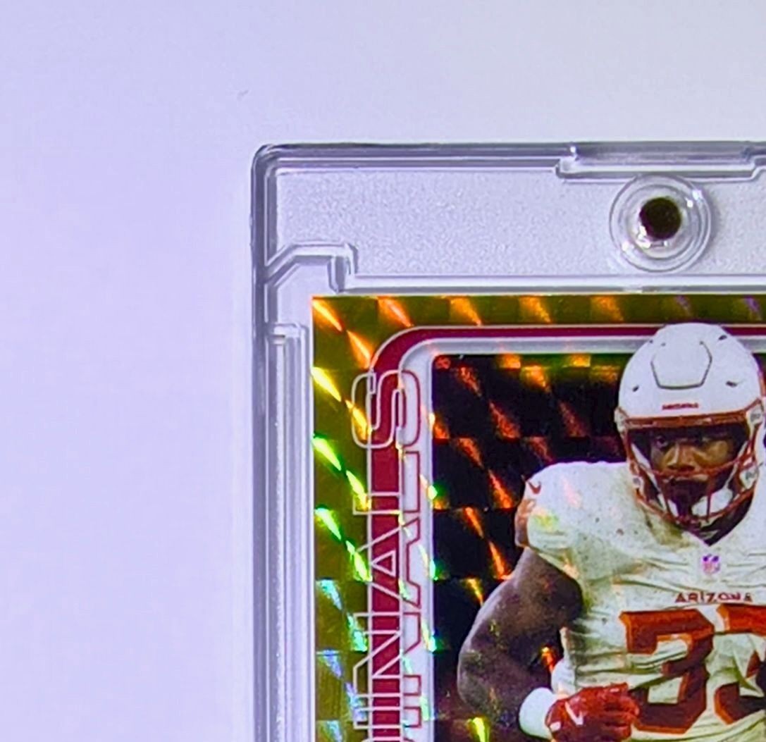 Trey Benson 2025 NFL Topps Chrome #7 Gold Geometric Refractor 33/50 Cardinals