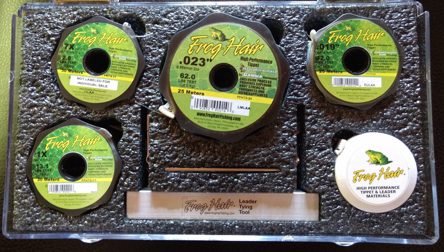 Leader Tying Kit FlyFishing Monofilament Frog Hair  -  Brand New - Free Shipping