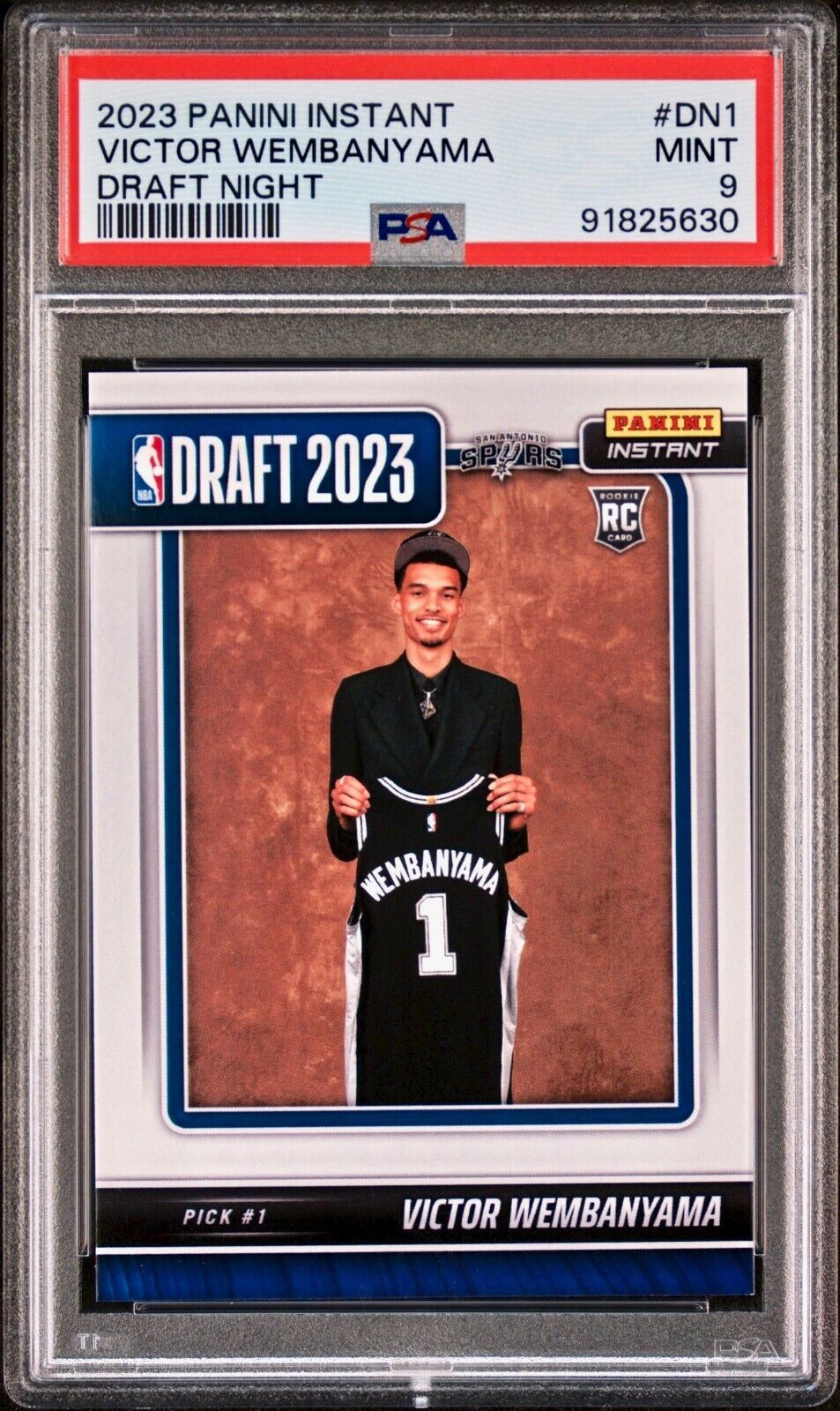 Victor Wembanyama 2023-24 Panini NBA Draft Night Rookie Card PSA 9 Mint