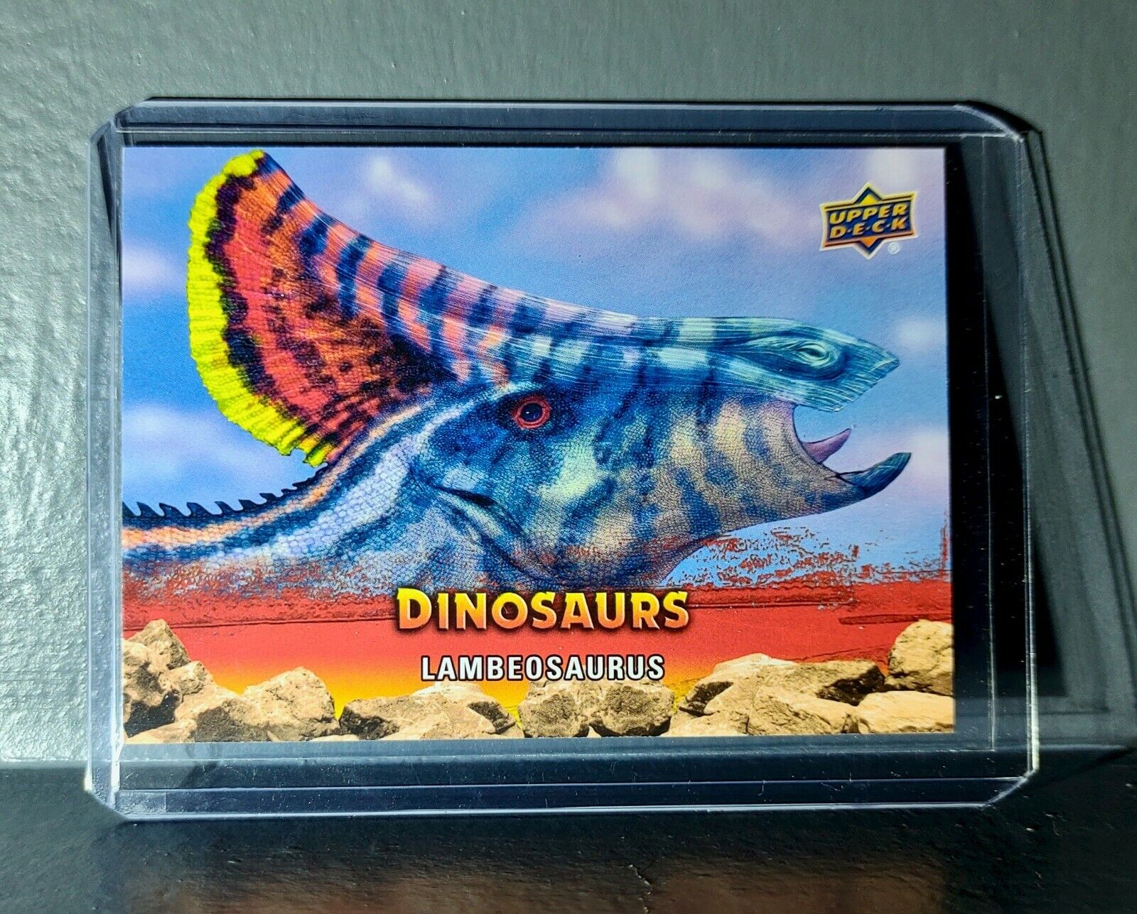 2015 Upper Deck Dinosaurs Lambeosaurus Extinction Red Parallel #52 Card