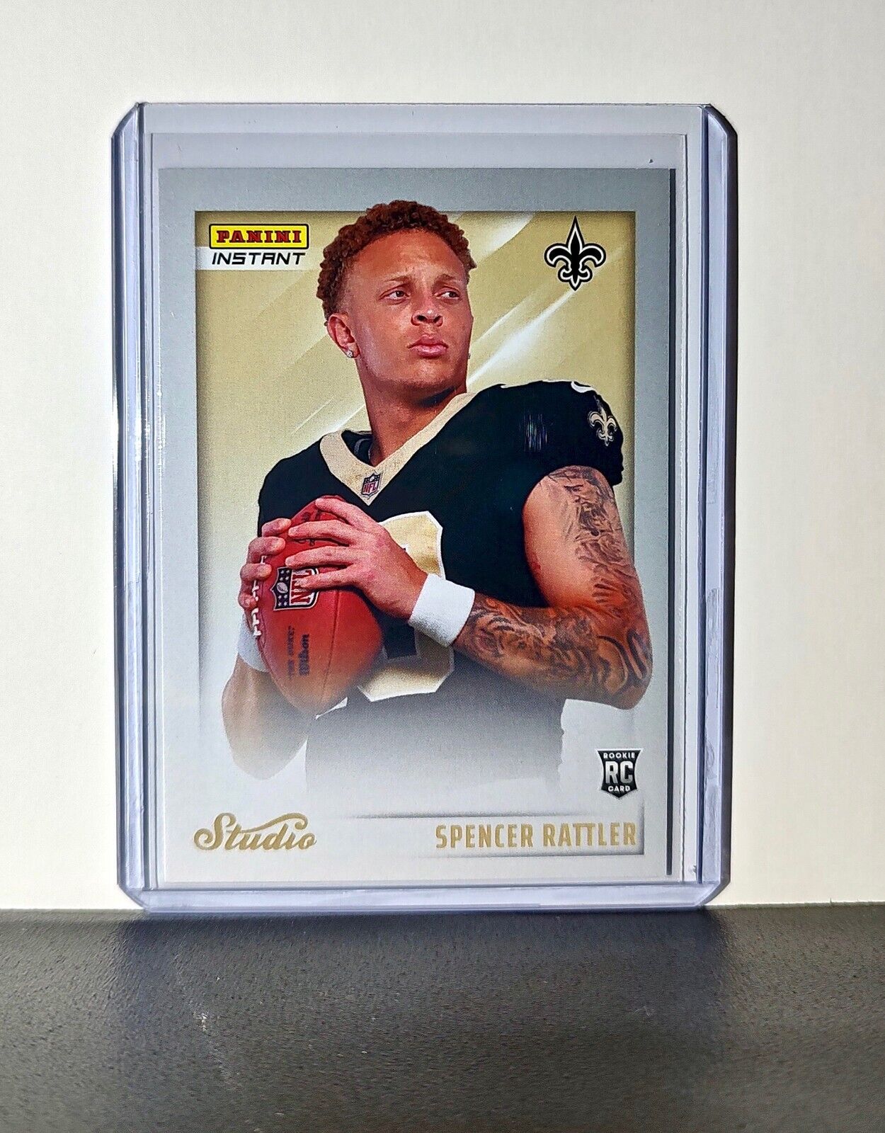 Spencer Rattler 2024 Panini NFL Studio Rookies #28 Card Saints 1/1672