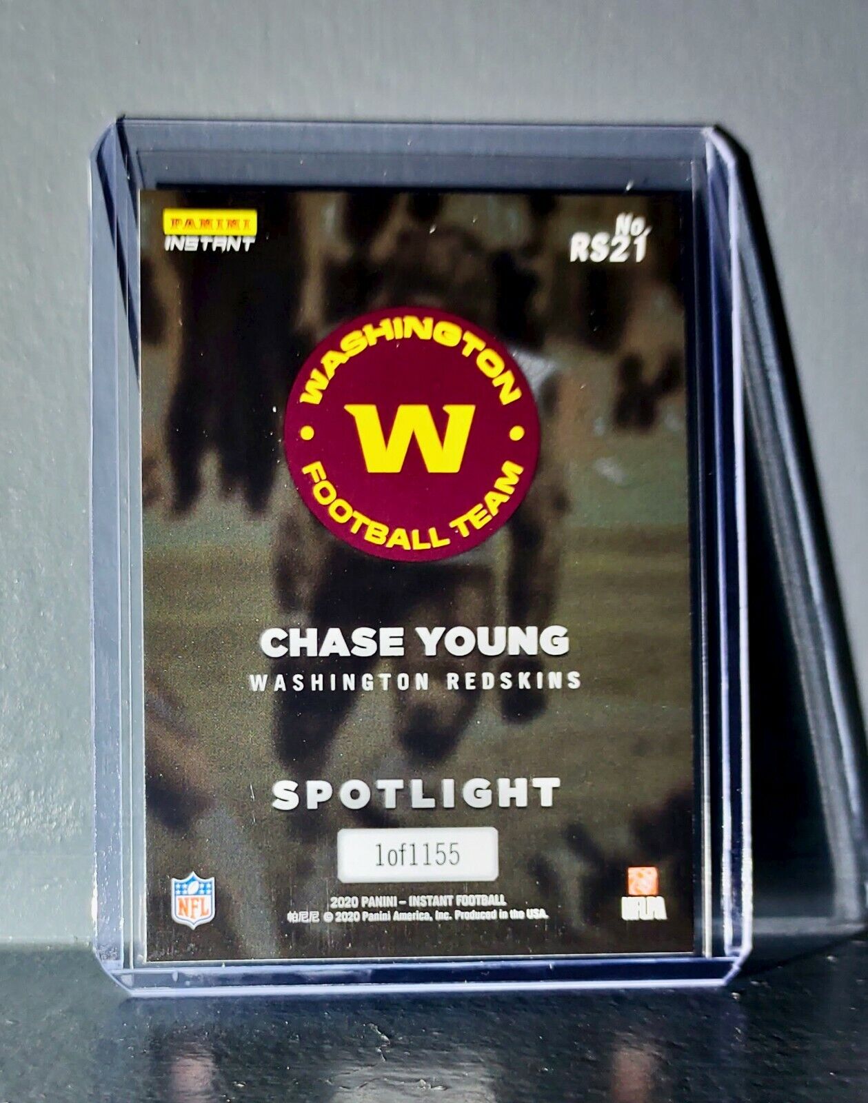 Chase Young 2020 Panini NFL Rookie Spotlight #21 Football Card 1 of 1155