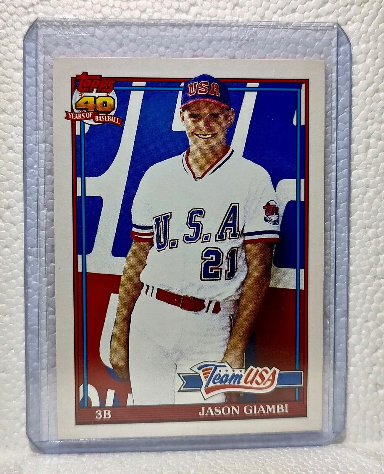 Jason Giambi 1991 Topps MLB #45T 40 Years of Baseball Card Team USA