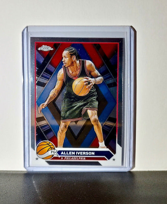 Allen Iverson 2023-24 Topps Chrome NBA #66 Card Philadelphia 76ers