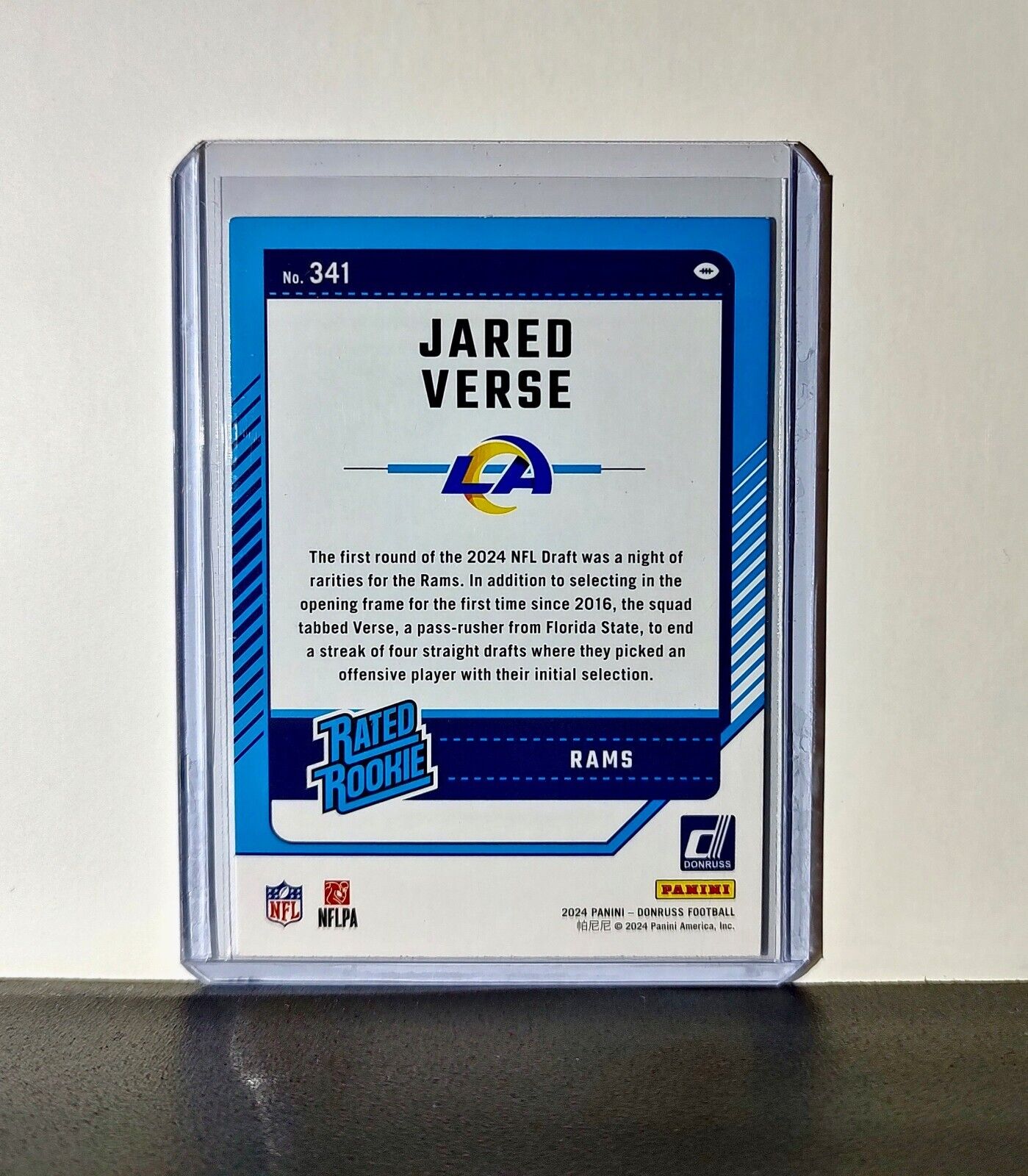 Jared Verse 2024 Panini Donruss NFL #341 Card Los Angeles Rams