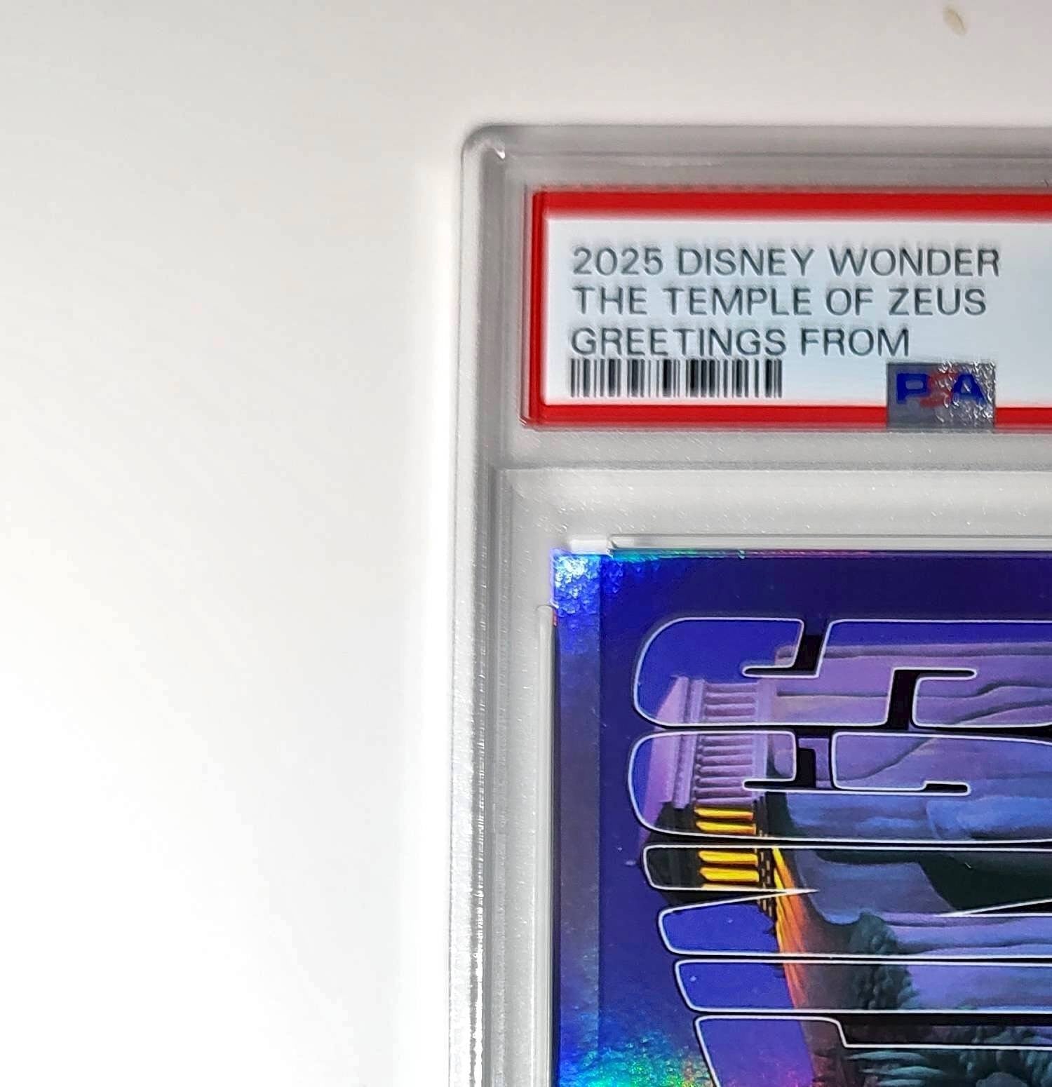 The Temple of Zeus 2025 Topps Disney #GF-22 Greetings From Hercules PSA 6 EX-M